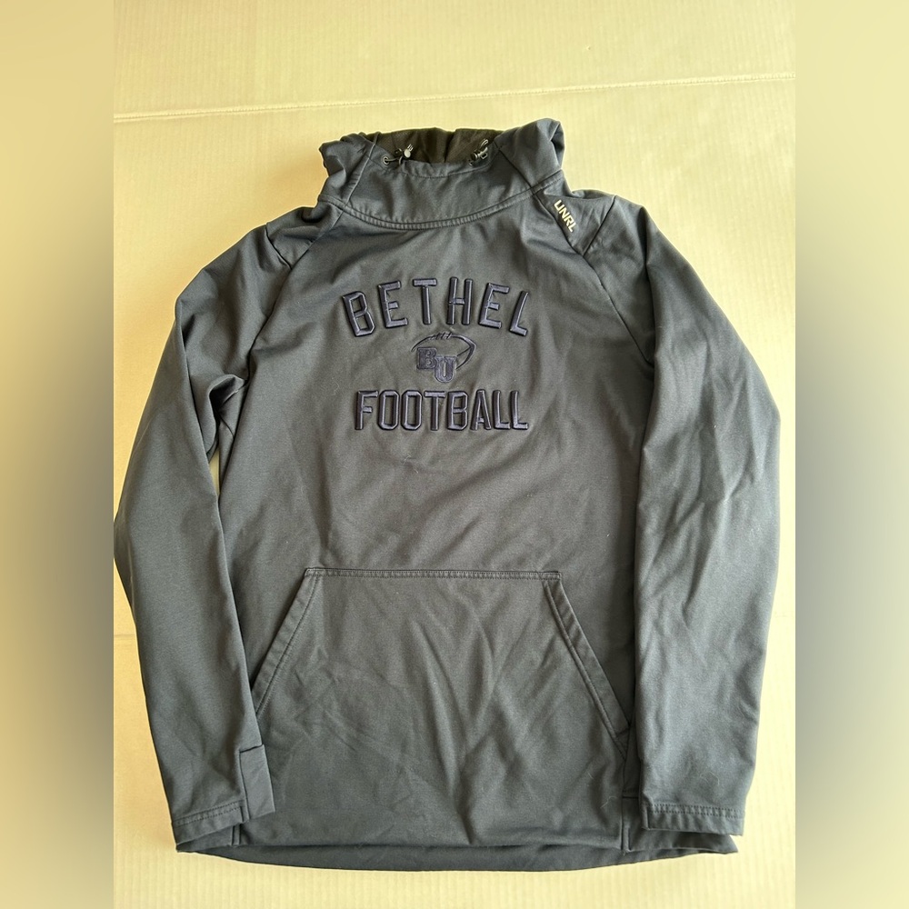 UNRL Men’s Navy Blue Hoodie Bethel Football Size Medium